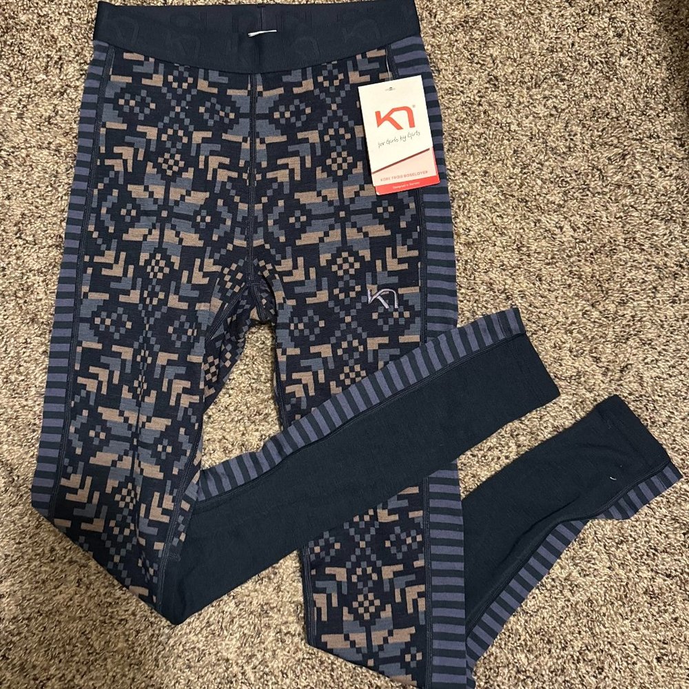 NWT Kari Traa Else Base Layer Bottoms - Women's Small - 100% Merino Wool - Royal